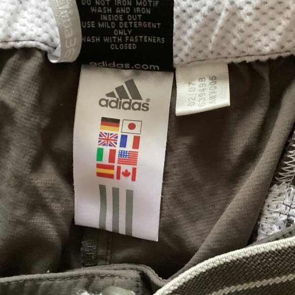 Adidas Clima365 Men's Boys Youth Brown Shorts Size 12 Hiking Casual Walking - Picture 9 of 9